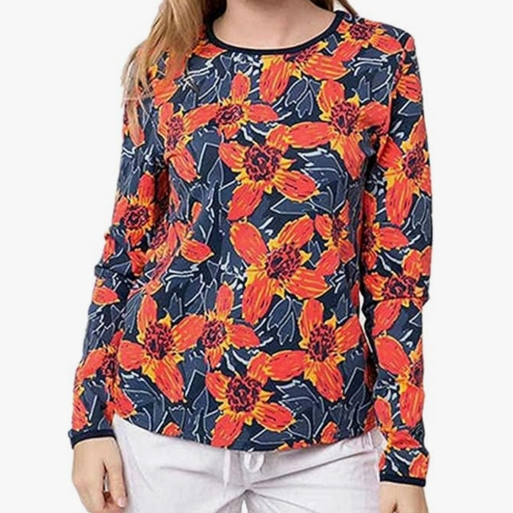 HANG TEN Long Sleeve Rashguard with UPF 50+ NWT Medium
